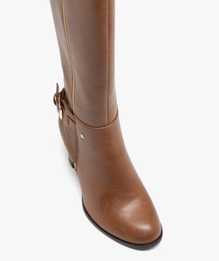 Bottes femme zippées à haut talon avec bride à la cheville vue5 - GEMO(URBAIN) - GEMO
