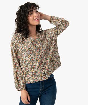 Blouse femme à manches longues à motifs fleuris vue1 - GEMO(FEMME PAP) - GEMO