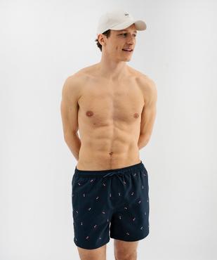 Short de bain à petits motifs brodés homme vue1 - GEMO 4G HOMME - GEMO
