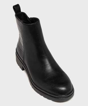 Boots avec empiècement texturé et semelle crantée femme - 5 Miles vue5 - 5 MILES - GEMO