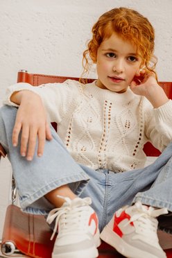 Pull ajouré en maille chenille fille vue6 - GEMO (ENFANT) - GEMO