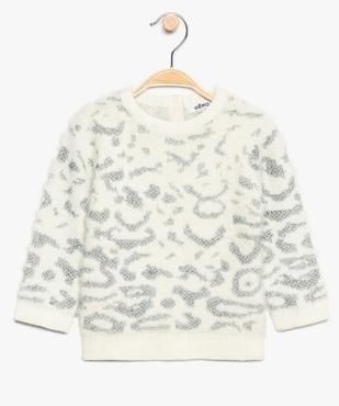 Pull bébé fille en maille duveteuse et pailletée vue1 - GEMO(BEBE DEBT) - GEMO