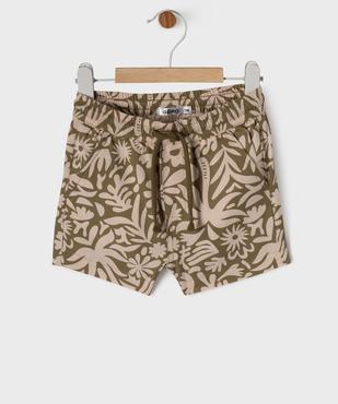 Short en coton stretch imprimé à taille élastiqué bébé garçon vue1 - GEMO(BEBE DEBT) - GEMO
