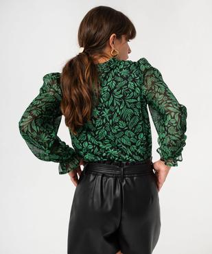 Blouse manches longues fluide imprimée fleurie femme vue3 - GEMO(FEMME PAP) - GEMO