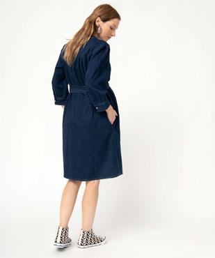 Robe de grossesse en jean à manches 3/4 vue4 - GEMO (MATER) - GEMO