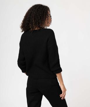 Pull femme en grosse maille fantaisie vue3 - GEMO(FEMME PAP) - GEMO