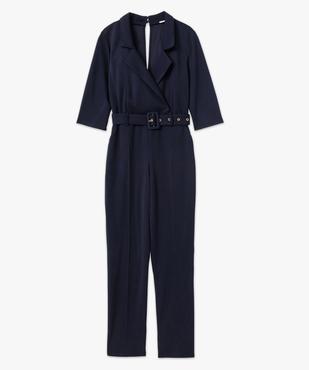 Combinaison pantalon avec col tailleur femme  vue4 - GEMO(FEMME PAP) - GEMO