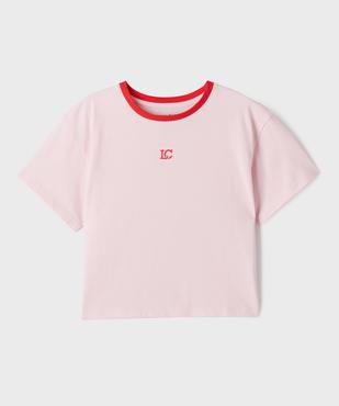 Tee-shirt col rond imprimé fille - LuluCastagnette vue1 - LULU CASTAGNETTE G4G D - GEMO