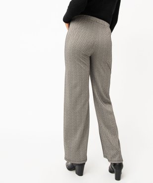 Pantalon droit à pli en maille extensible femme vue3 - GEMO(FEMME PAP) - GEMO