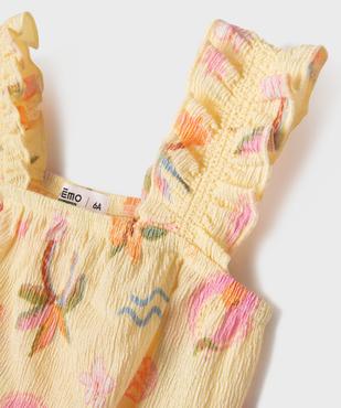 Blouse en maille texturée à bretelles et coupe courte fille vue2 - GEMO 4G FILLE - GEMO