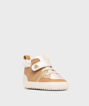 Chaussons de naissance à paillettes bébé fille - LuluCastagnette vue2 - LULUCASTAGNETTE - GEMO