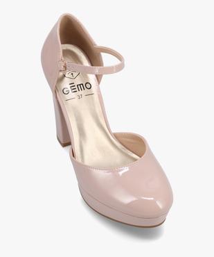 Escarpins femme en suédine à plateforme style rockabilly vue5 - GEMO(URBAIN) - GEMO