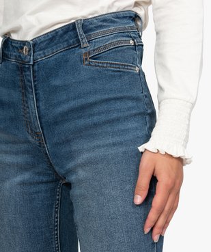 Jean femme skinny stretch taille haute délavé vue2 - GEMO 4G FEMME - GEMO