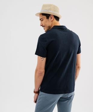 Polo manches courtes à col fantaisie homme vue3 - GEMO 4G HOMME - GEMO