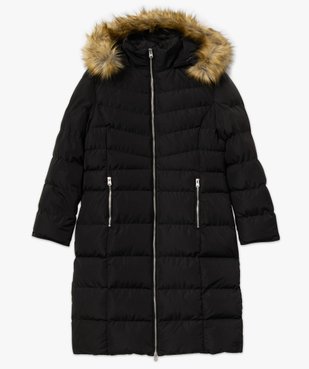 Doudoune longue avec capuche en fourrure imitation femme vue4 - GEMO(FEMME PAP) - GEMO