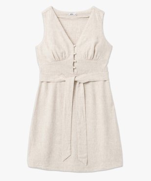 Robe femme sans manches nouée dans le dos vue5 - GEMO 4G FEMME - GEMO