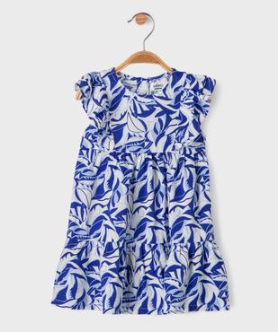 Robe à manches courtes avec volants bébé fille vue1 - GEMO 4G BEBE - GEMO