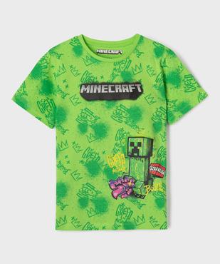 Tee-shirt avec motifs graffitis garçon - Minecraft vue1 - MINECRAFT - GEMO