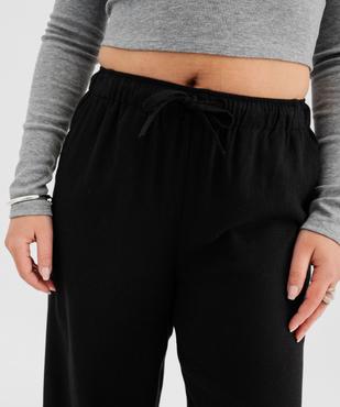 Pantalon ample en viscose et lin femme vue2 - GEMO 4G FEMME - GEMO