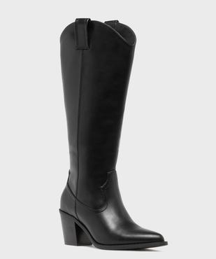 Bottes à talon et bout pointu inspiration santiags femme vue2 - FOLLOW ME - GEMO