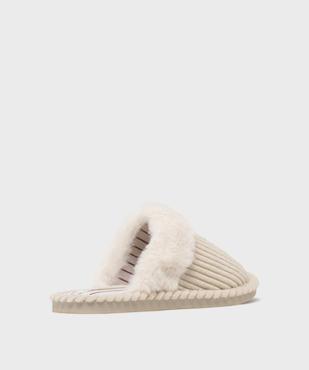 Chaussons mules en velours côtelé fille - LuluCastagnette vue4 - LULUCASTAGNETTE - GEMO