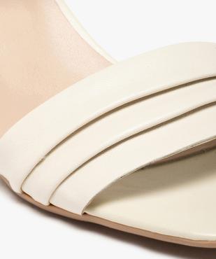 Sandales femme à talon dessus plissé en cuir – Taneo vue6 - TANEO - GEMO