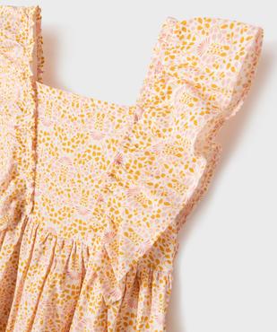 Robe à motifs fleuris avec volants fille - LuluCastagnette vue2 - LULU CASTAGNETTE GEMO FOR GOOD - GEMO