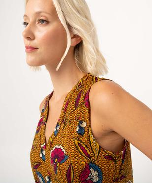 Débardeur femme imprimé avec col V fantaisie vue6 - GEMO 4G FEMME - GEMO