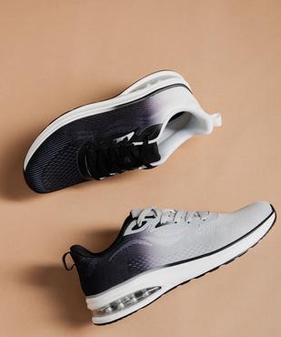 Baskets en toile bicolores avec semelle à bulle d’air homme - 5 Miles vue1 - 5 MILES - GEMO