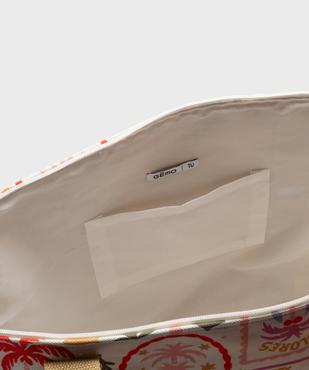 Sac de plage en toile à motifs exotiques femme vue3 - GEMO (ACCESS) - GEMO