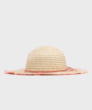 Chapeau capeline en paille brodée fille vue1 - GEMO (ENFANT) - GEMO