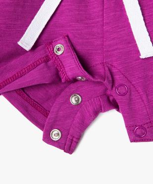 Combishort avec volants sur les épaules bébé fille vue3 - GEMO(BEBE DEBT) - GEMO