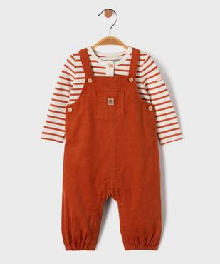 Ensemble 2 pièces salopette et body bébé garçon - LuluCastagnette vue2 - LULUCASTAGNETTE - GEMO