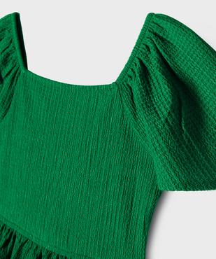 Robe en maille texturée à col modulable fille vue3 - GEMO 4G FILLE - GEMO