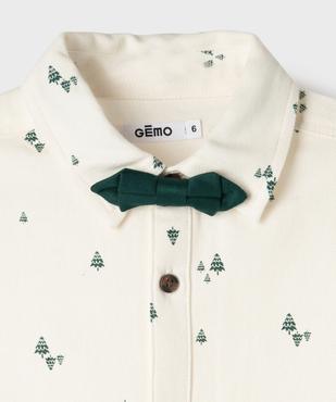 Chemise manches longues imprimée avec nœud papillon garçon vue2 - GEMO (ENFANT) - GEMO