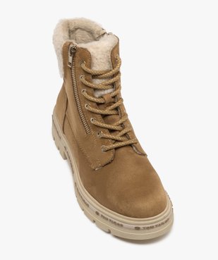 Boots fourrées à lacets et zips femme vue5 - TOM TAILOR - GEMO