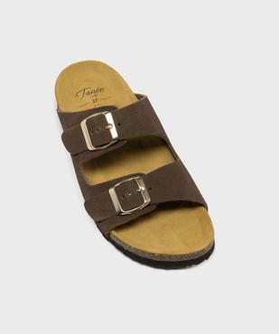 Sandales mules en cuir à semelle anatomique femme - Tanéo vue5 - TANEO - GEMO