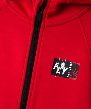 Sweat zippé à capuche en maille stretch garçon vue5 - GEMO (ENFANT) - GEMO