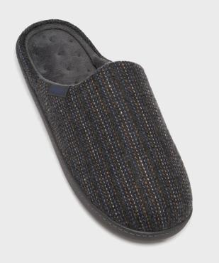Chaussons mules à rayures multicolores homme - Isotoner vue5 - ISOTONER - GEMO