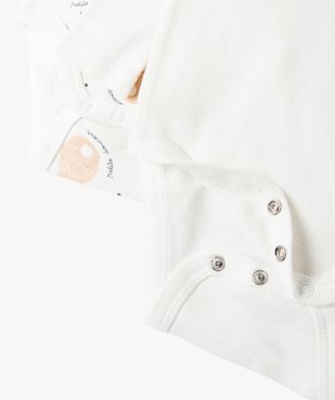 Body bébé en coton biologique à manches longues et col US (lot de 3) vue3 - GEMO 4G BEBE - GEMO