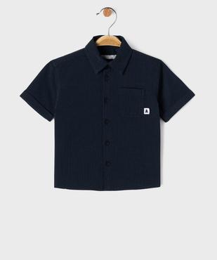 Chemise manches courtes en coton gaufré bébé garçon - LuluCastagnette vue1 - LULUCASTAGNETTE - GEMO