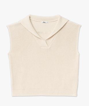 Pull sans manches avec grand col femme vue4 - GEMO(FEMME PAP) - GEMO