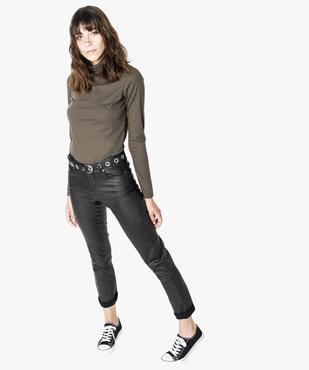 Pantalon enduit coupe regular vue5 - GEMO (CASUAL) - GEMO