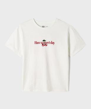 Tee-shirt manches courtes avec motif XXL dans le dos fille vue3 - GEMO 4G FILLE - GEMO