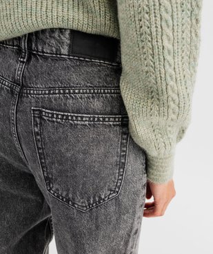 Jean boyfriend taille normale avec ceinture fine femme vue2 - GEMO(FEMME PAP) - GEMO