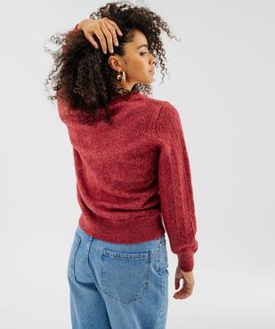 Pull fin col V femme vue4 - GEMO 4G FEMME - GEMO