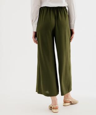 Pantacourt large en toile fluide femme vue8 - GEMO(FEMME PAP) - GEMO