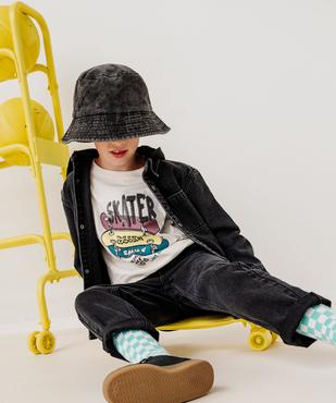 Tee-shirt manches courtes imprimé garçon vue6 - GEMO 4G GARCON - GEMO
