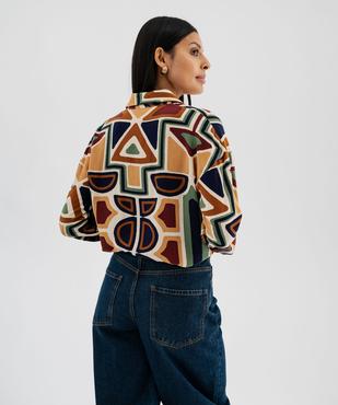 Chemise fluide à motifs géométriques femme vue3 - GEMO(FEMME PAP) - GEMO