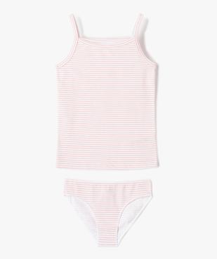 Ensemble lingerie fille 2 pièces - Débardeur et culotte vue1 - GEMO 4G FILLE - GEMO